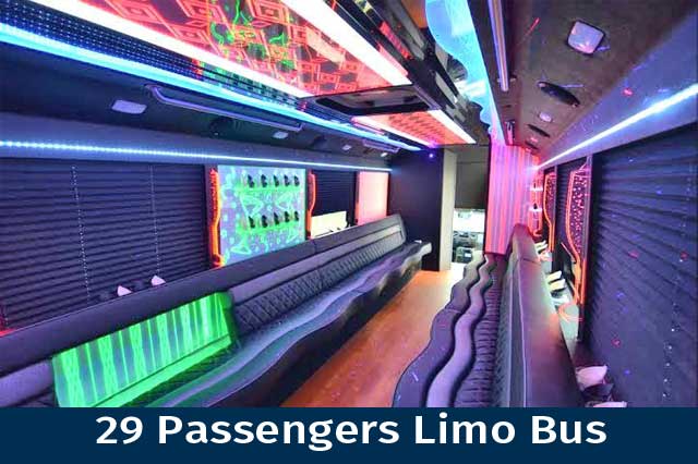 29 Passenger Limo Bus Party Central!
